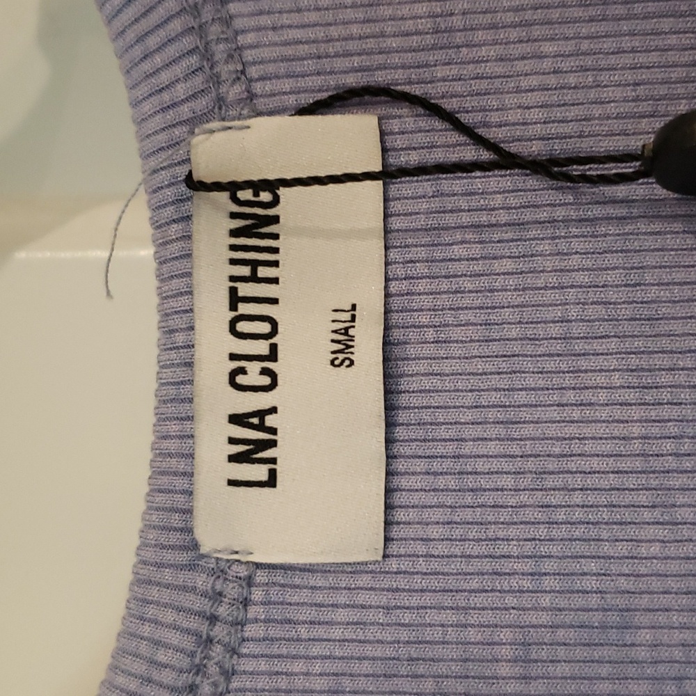 NWT! LNA Ribbed Skinny Racer Mini Dress - Picture 4 of 6